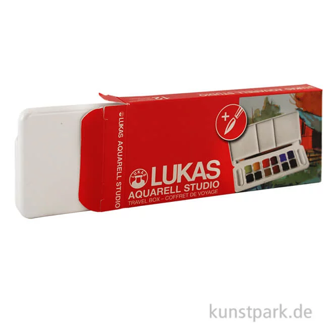 Artikelbild 1 des Artikels “Lukas STUDIO Aquarellfarbe Travel-Box mit 12 halben Näpfen “