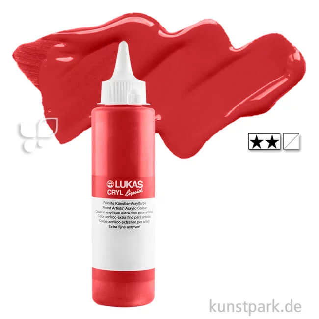 Artikelbild 1 des Artikels “LukasCryl LIQUID Acrylfarbe 250 ml Flasche | 4286 Zinnoberrot dunkel“