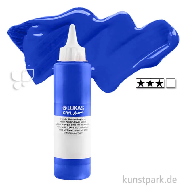 Artikelbild 1 des Artikels “LukasCryl LIQUID Acrylfarbe 250 ml Flasche | 4335 Ultramarin hell“