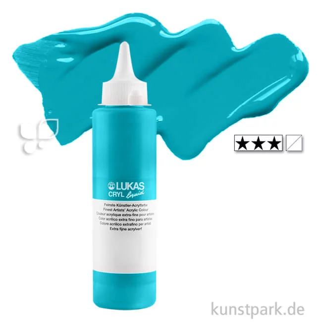 Artikelbild 1 des Artikels “LukasCryl LIQUID Acrylfarbe 250 ml Flasche | 4355 Kobalttürkis“