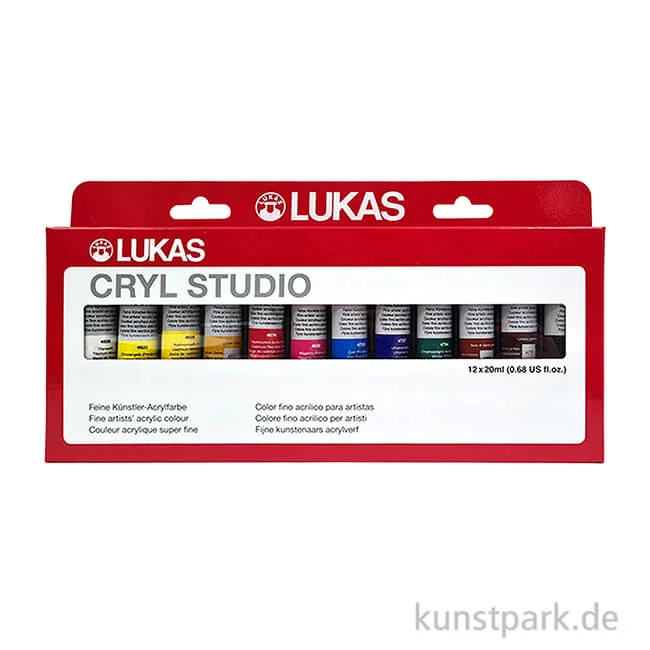 Artikelbild 1 des Artikels “LukasCryl STUDIO Acrylfarben Set, Karton mit 12 x 20 ml Tuben “