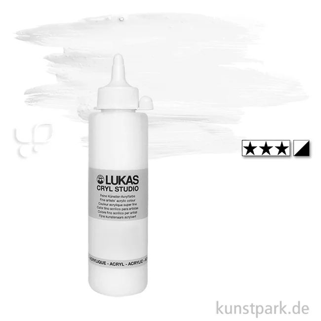 Artikelbild 1 des Artikels “LukasCryl STUDIO Acrylfarbe 250 ml Flasche | 4608 Titanweiß“