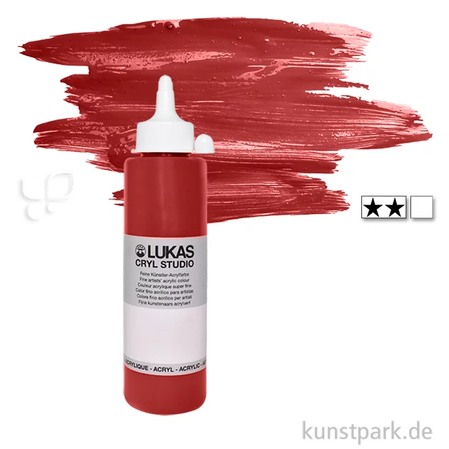 Artikelbild 1 des Artikels “LukasCryl STUDIO Acrylfarbe 250 ml Flasche | 4674 Kadmiumrot dunkel“