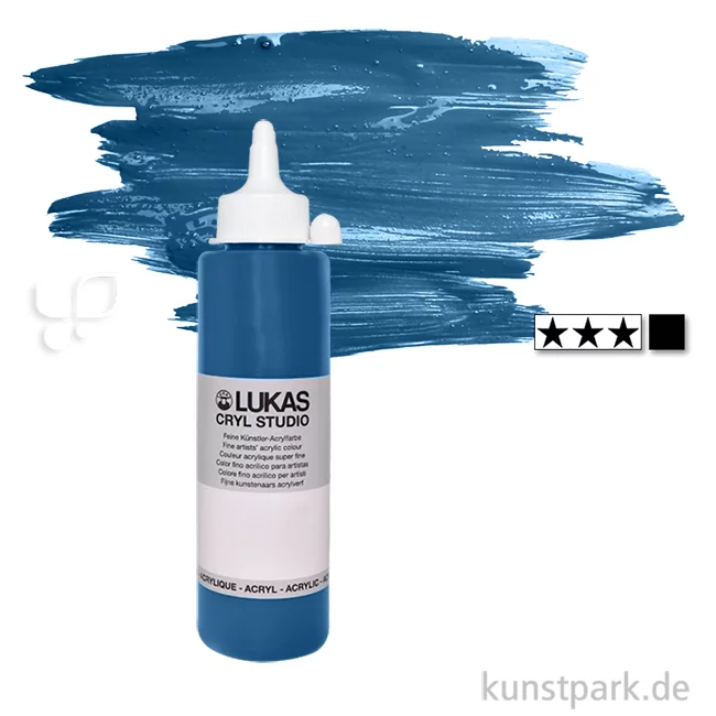 Artikelbild 1 des Artikels “LukasCryl STUDIO Acrylfarbe 250 ml Flasche | 4721 Coelinblau“