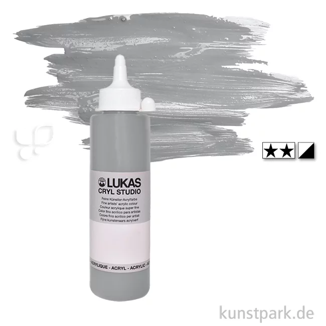 Artikelbild 1 des Artikels “LukasCryl STUDIO Acrylfarbe 250 ml Flasche | 4785 Hellgrau“