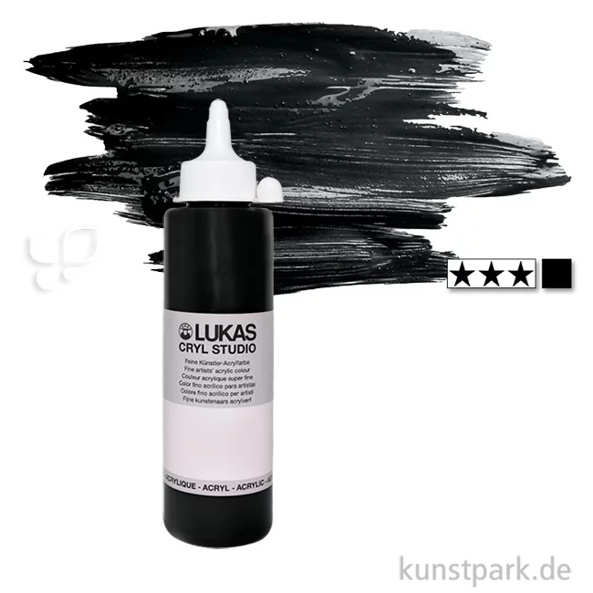 Artikelbild 1 des Artikels “LukasCryl STUDIO Acrylfarbe 250 ml Flasche | 4799 Eisenoxidschwarz“