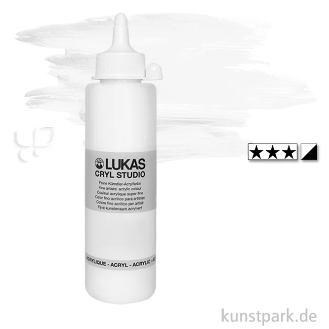 Artikelbild 1 des Artikels “LukasCryl STUDIO Acrylfarbe 500 ml Flasche | 4608 Titanweiß“