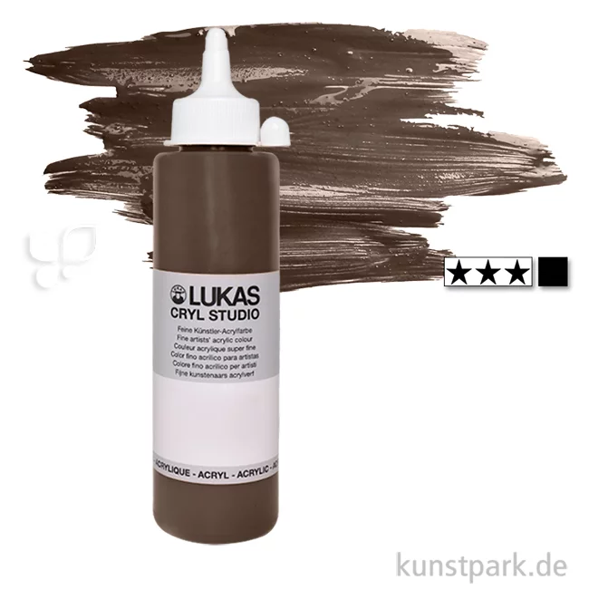 Artikelbild 1 des Artikels “LukasCryl STUDIO Acrylfarbe 500 ml Flasche | 4711 Umbra gebrannt“
