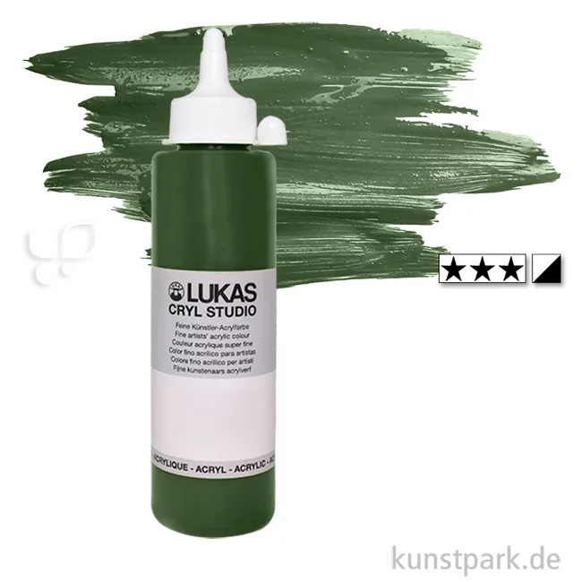 Artikelbild 1 des Artikels “LukasCryl STUDIO Acrylfarbe 500 ml Flasche | 4757 Olivgrün“