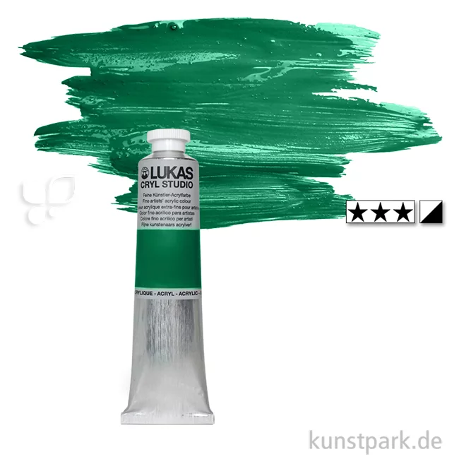Artikelbild 1 des Artikels “LukasCryl STUDIO Acrylfarbe 75 ml Tube | 4763 Permanentgrün hell“