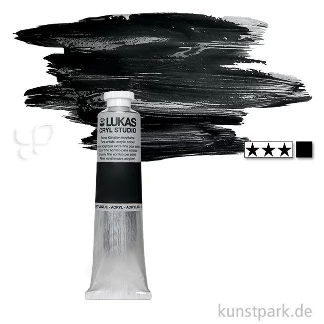 Artikelbild 1 des Artikels “LukasCryl STUDIO Acrylfarbe 75 ml Tube | 4799 Eisenoxidschwarz“