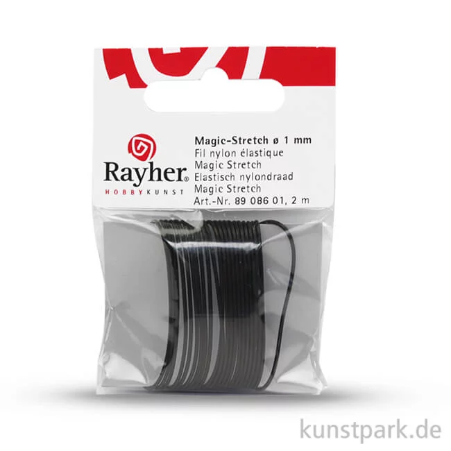 Artikelbild 1 des Artikels “Magic-Stretch Gummifaden - Schwarz 1,0 mm - 2 Meter“