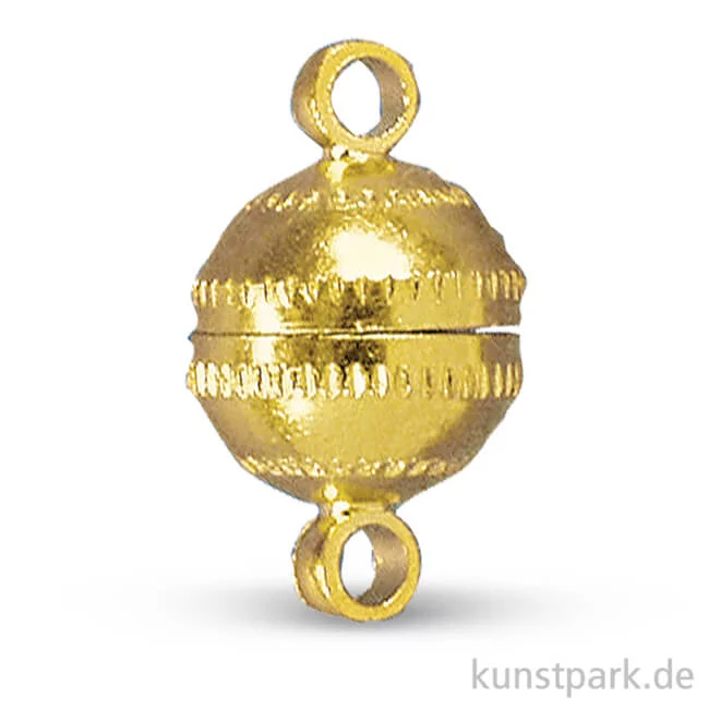 Artikelbild 1 des Artikels “Magnetschließe - Rund, 7mm, 1 Stück Gold“