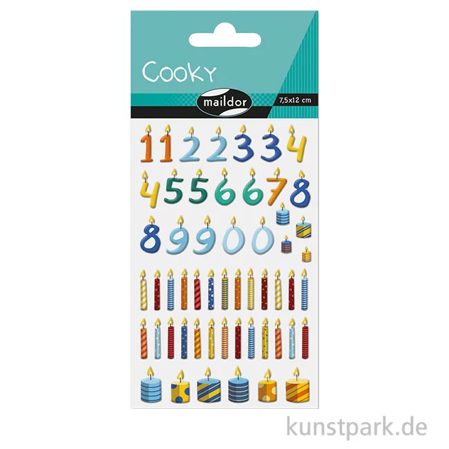 Artikelbild 1 des Artikels “Maildor Cooky Sticker - Zahlen & Party Kerzen “