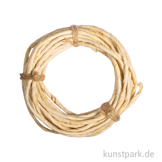 Artikelbild 1 des Artikels “Maisblatt Seil zum Flechten, gedreht, Natur, 5 mm ø, 10 Meter “