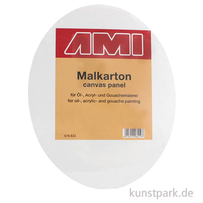 Artikelbild 1 des Artikels “Ovaler Malkarton mit Maltuch bespannt “