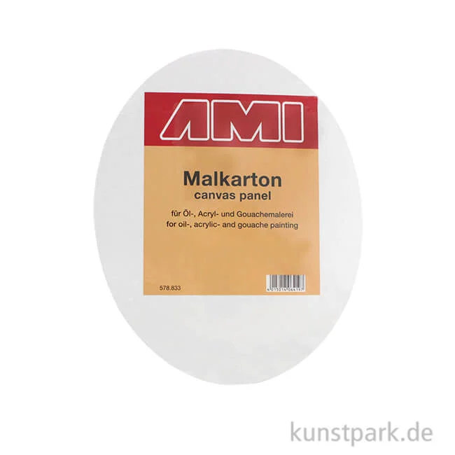 Artikelbild 1 des Artikels “Ovaler Malkarton mit Maltuch bespannt 13 x 18 cm“