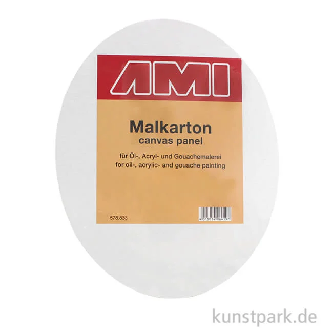Artikelbild 1 des Artikels “Ovaler Malkarton mit Maltuch bespannt 20 x 25 cm“