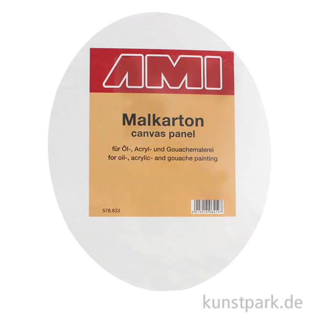 Artikelbild 1 des Artikels “Ovaler Malkarton mit Maltuch bespannt 24 x 30 cm“