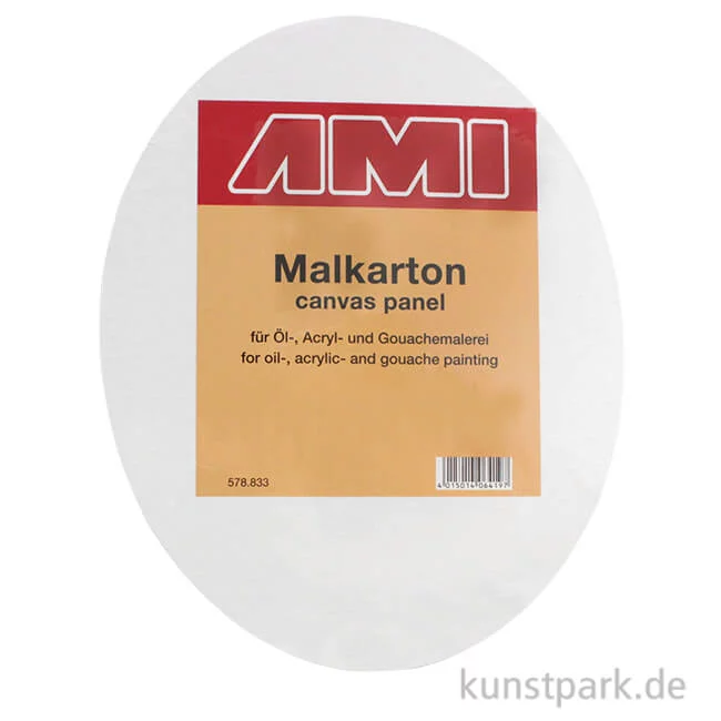 Artikelbild 1 des Artikels “Ovaler Malkarton mit Maltuch bespannt 30 x 40 cm“