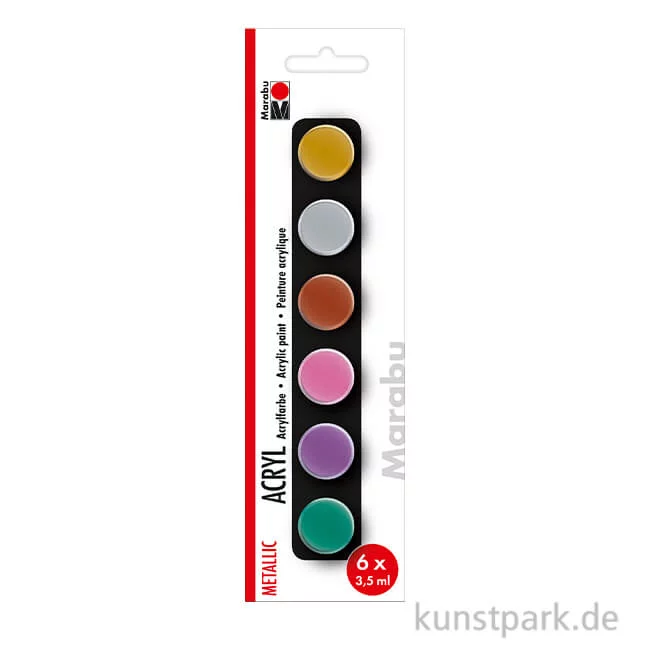Artikelbild 1 des Artikels “Marabu Acrylfarben Set - Metallic, 6 x 3,5 ml “