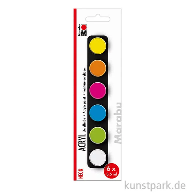 Artikelbild 1 des Artikels “Marabu Acrylfarben Set - Neon, 6 x 3,5 ml “