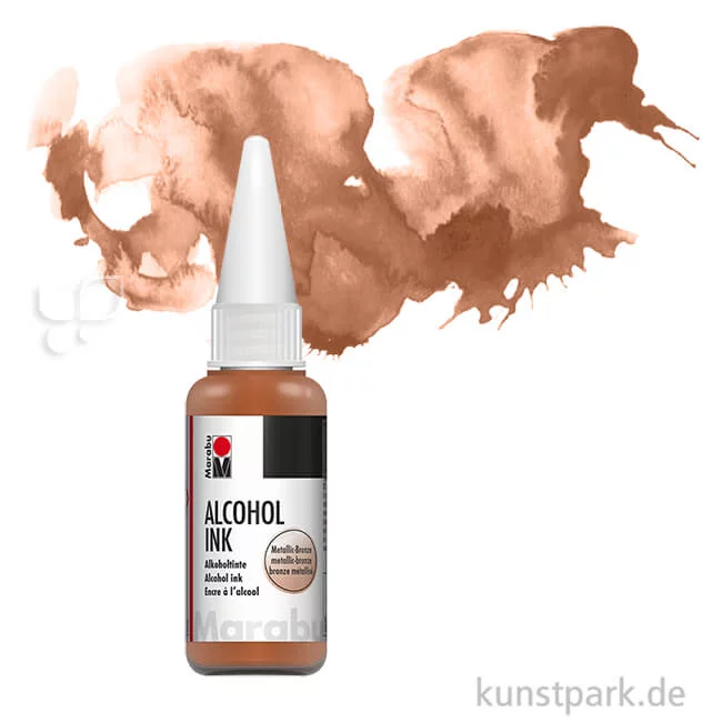 Artikelbild 1 des Artikels “Marabu Alcohol Ink - Alkoholtinte, 20 ml Einzelfarbe | Metallic-Bronze“