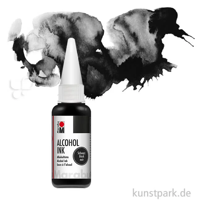 Artikelbild 1 des Artikels “Marabu Alcohol Ink - Alkoholtinte, 20 ml Einzelfarbe | Schwarz“
