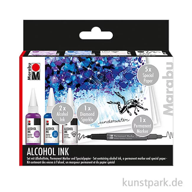 Artikelbild 1 des Artikels “Marabu Alcohol Ink-Set UNDERWATER “