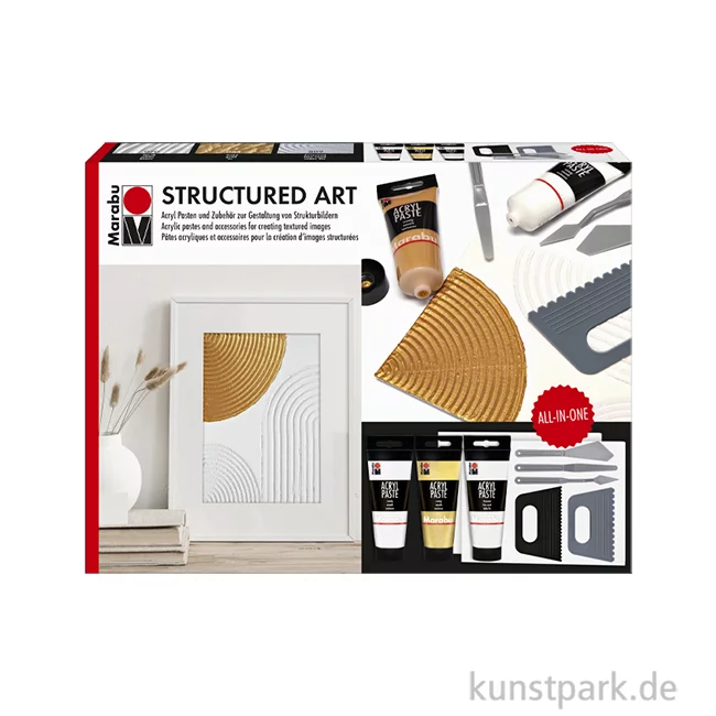 Artikelbild 1 des Artikels “Marabu Structured Art Set mit Acrylpasten + Zubehör “