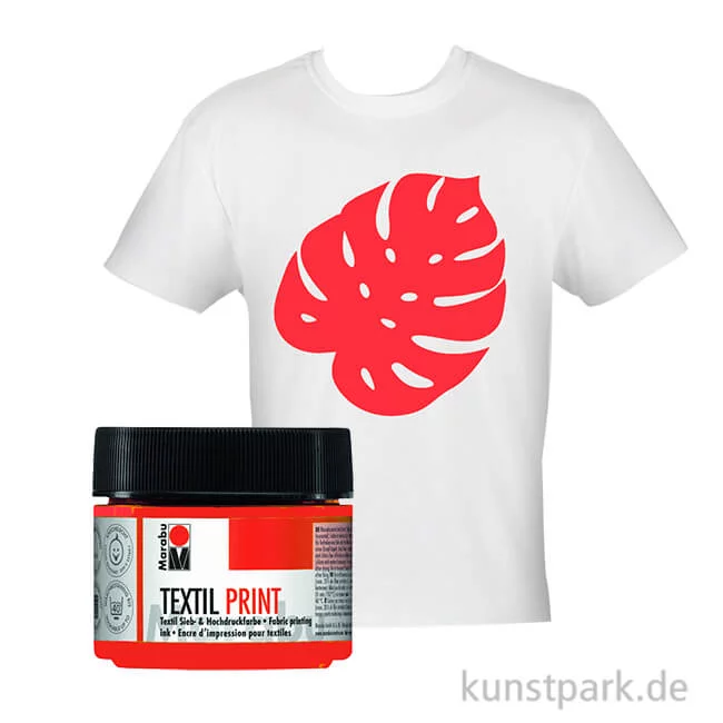Artikelbild 1 des Artikels “Marabu Textil Print Siebdruckfarbe, 100 ml Einzelfarbe | Rot“