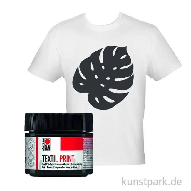 Artikelbild 1 des Artikels “Marabu Textil Print Siebdruckfarbe, 100 ml Einzelfarbe | Schwarz“