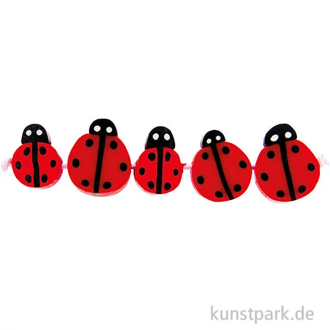 Artikelbild 1 des Artikels “Marienkäfer Perlen, 11 mm, 20 Stück “