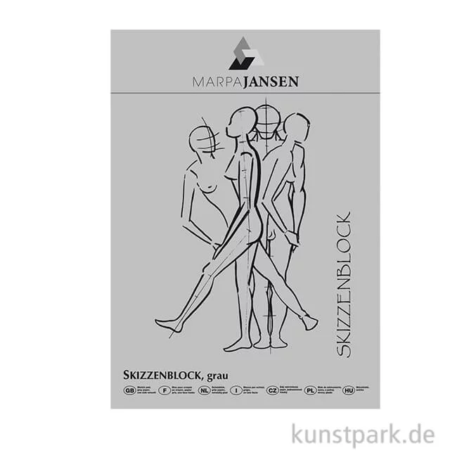 Artikelbild 1 des Artikels “Marpa Jansen Skizzenpapier-Block - Grau, 110g “