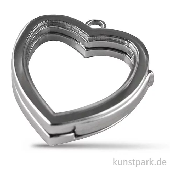 Artikelbild 1 des Artikels “Medaillon Herz mit Öse- Silber, 25 mm, 1 Stück “