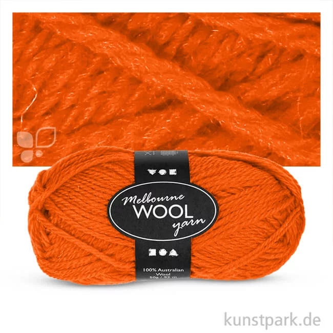Artikelbild 1 des Artikels “Melbourne Wolle - 50 g 92 m | Orange“