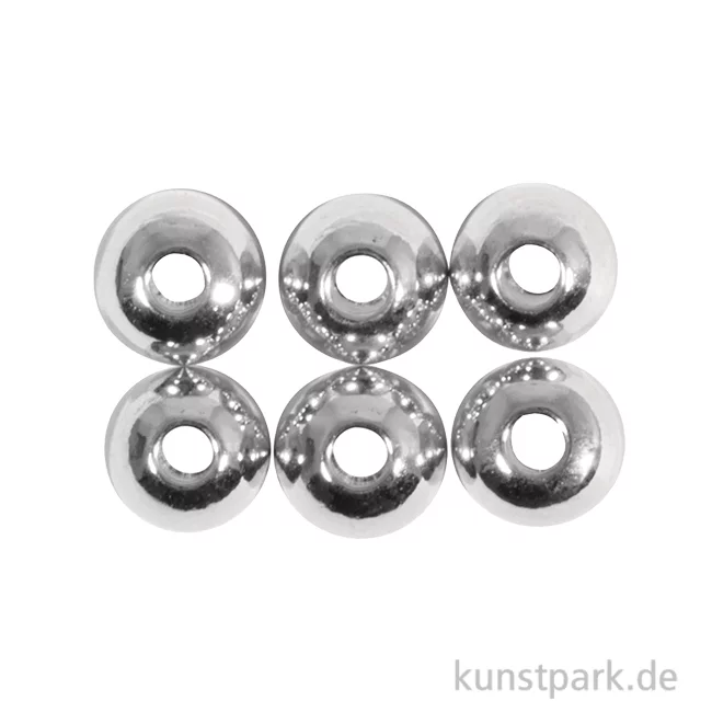 Artikelbild 1 des Artikels “Metall Abstandsperle für Schmuck, 5 mm ø, Silber, 6 Stück “