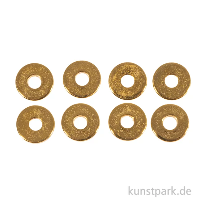 Artikelbild 1 des Artikels “Metall Abstandsscheibe für Schmuck, 6 x 1 mm ø, Gold, 8 Stück “