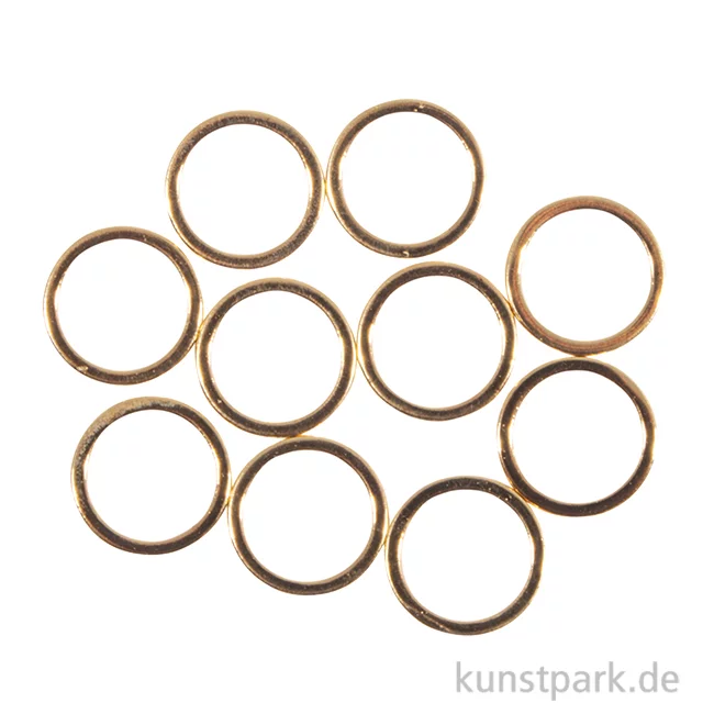 Artikelbild 1 des Artikels “Metall Flachringe für Schmuck, 10 mm, Gold, 10 Stück “
