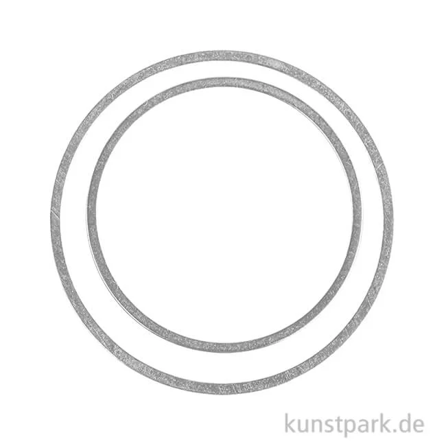 Artikelbild 1 des Artikels “Metall-Flachringe - Silber, 4 Stück, 2 Größen “
