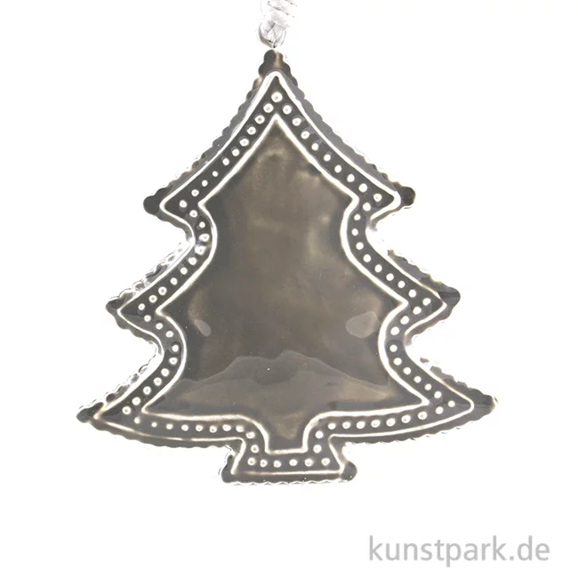Artikelbild 1 des Artikels “Metallanhänger graues Herz mit Deco-Rand “