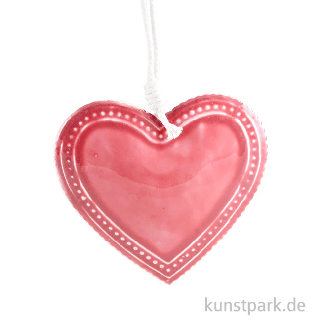 Artikelbild 1 des Artikels “Metallanhänger rosa Herz mit Deco-Rand “