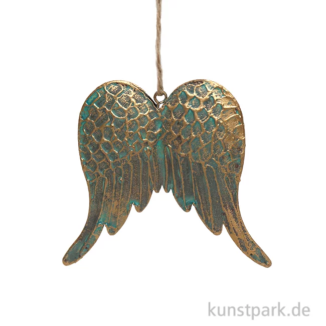 Artikelbild 1 des Artikels “Metallhänger Engelsflügel, Antik Gold, 8 x 0,7 cm “