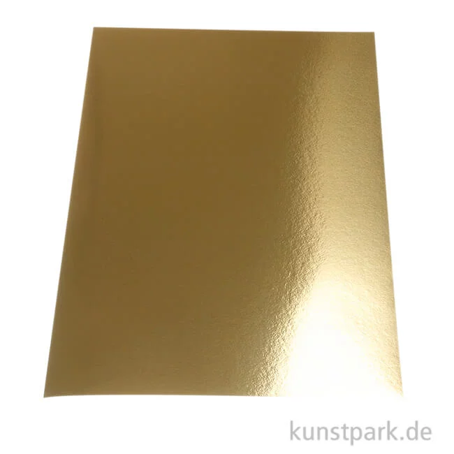 Artikelbild 1 des Artikels “Metallic-Folienkarton, zweiseitig, 10 Blatt, 280g, DIN A4 Gold“