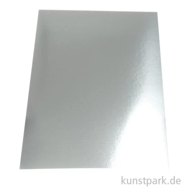 Artikelbild 1 des Artikels “Metallic-Folienkarton, zweiseitig, 10 Blatt, 280g, DIN A4 Silber“