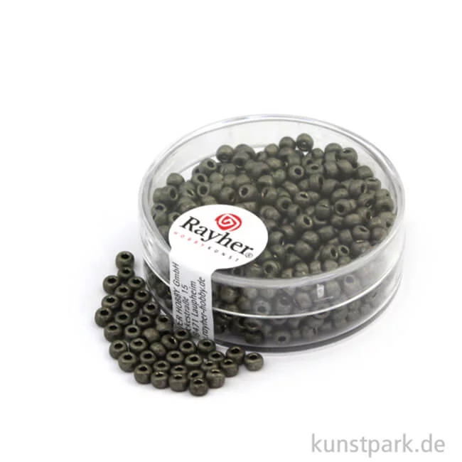 Artikelbild 1 des Artikels “Metallic-Rocailles matt - 2,6 mm - 17 g Dose | Anthrazit“