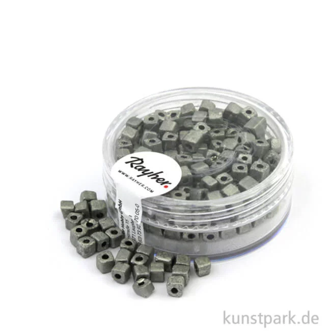 Artikelbild 1 des Artikels “Metallic-Würfel matt - 3,4 mm - 15 g Dose | Brillant Silber“