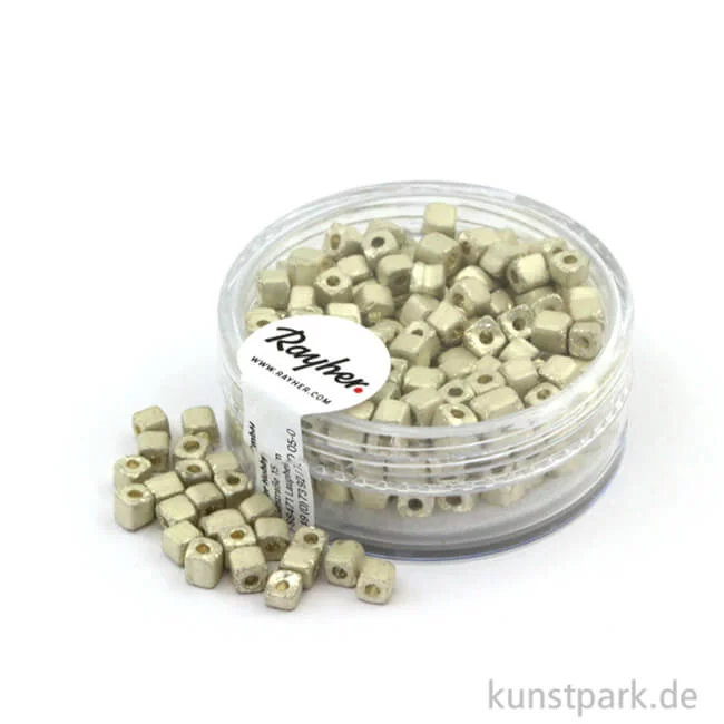 Artikelbild 1 des Artikels “Metallic-Würfel matt - 3,4 mm - 15 g Dose | Weiß“
