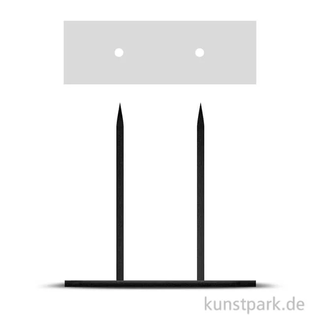 Artikelbild 1 des Artikels “Metallsockel schwarz mit 2 Steckspitzen, 10 x 20 cm, Höhe 20 cm “