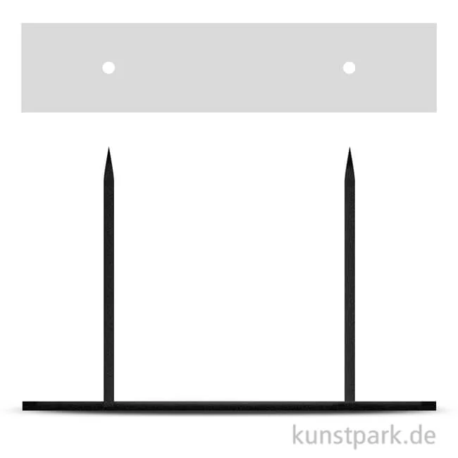 Artikelbild 1 des Artikels “Metallsockel schwarz mit 2 Steckspitzen, 10 x 30 cm, Höhe 20 cm “